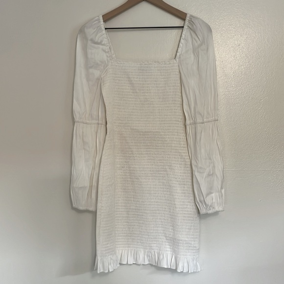 Gianni Bini Tally LS Square Neck Smocked Mini Dress - Picture 3 of 8